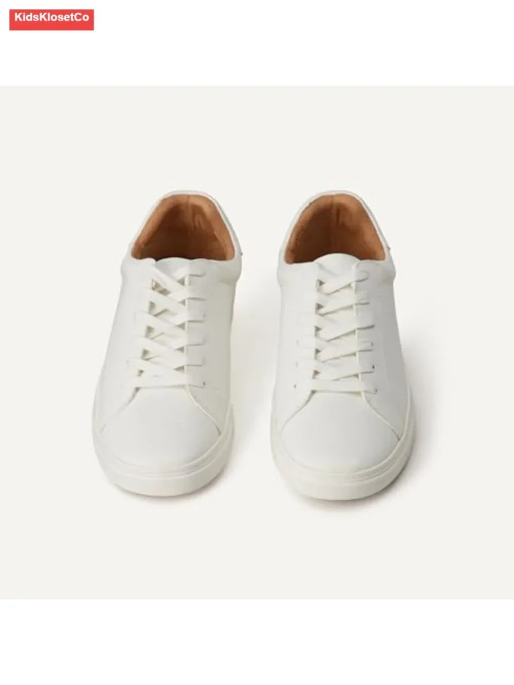 Unisex Kids Low Top Classic Sneakers Faux Leather Lace-Up
